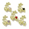 Rack Plating Alloy Rhinestone Pendants PALLOY-F312-19G-1