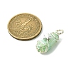 2Pcs Electroplated Natural Quartz Crystal Dyed Copper Wire Wrapped Pendants PALLOY-JF03172-02-2