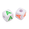 Opaque Acrylic Enamel European Beads AC-ACBA1794-04A-2
