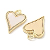Brass Micro Pave Clear Cubic Zirconia Pendants KK-L211-015G-01-2