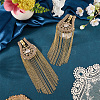 2Pcs Felt & Iron & Rhinestone Tassel Epaulette AJEW-CN0007-74B-G-4