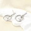 Brass Micro Pave Clear Cubic Zirconia Dangle Stud Earrings EJEW-M103-05P-2