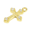 Brass Micro Pave Clear Cubic Zirconia Pendants LS-KK-L238-13G-2