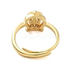 Crown Clear Cubic Zirconia Adjustable Rings RJEW-L120-017G-03-3