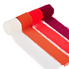 4 Rolls 4 Colors Frayed Polyester Ribbon OCOR-TA0002-87D-3