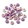 Spray Painted Faceted Resin European Beads RESI-C063-02A-1