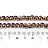 Half Plated Electroplate Transparent Glass Beads Strands EGLA-E060-02A-HP03-4