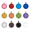 DIY Flat Round Pendant Making Kits DIY-TA0008-46-2