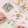 50Pcs Flower Handmade Polymer Clay Pendant Decorations HJEW-SC0001-66-3