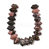 Natural Rhodonite Double Terminated Point Beads Strands G-T142-95-3