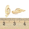 Brass Micro Pave Clear Cubic Zirconia Pendantsn KK-S386-31G-3