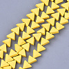 Spray Painted Non-magnetic Synthetic Hematite Beads Strands G-T116-15-24-1
