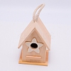 Unfinished Natural Wood Birdhouse HJEW-WH0007-05-1