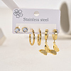 Stainless Steel Butterfly Earrings Sets NG9755-3