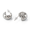 Brass Stud Earrings ZIRC-P088-05-3