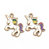Alloy Enamel Pendants ENAM-N055-024A-NR-2