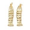 Brass Micro Pave Cubic Zirconia Pendants KK-A269-19G-1