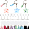DIY Blank Double-sided Heat Transfer Aluminium Pendant Keychain Making Kits DIY-SP0005-26B-1