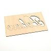 Wood Cutouts Ornaments LS-WOOD-WH0107-20-2
