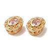 Brass with Glass Multi-Strand Links KK-B074-15G-01-2