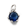 Brass Pave Cubic Zirconia Pendants KK-V002-23P-04-1