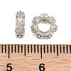 Brass Micro Pave Clear Cubic Zirconia European Beads KK-CBA6A75-44P-3