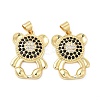 Brass Micro Pave Cubic Zirconia Pendants KK-H441-04G-2