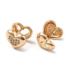 Brass Cubic Zirconia Hoop Earrings for Women EJEW-M238-06KCG-2