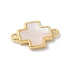 Natural White Shell Connector Charms KK-P292-12G-2