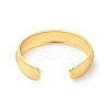 Clear Cubic Zirconia Rhombus Open Cuff Bangle BJEW-G652-03G-2