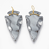 Non-magnetic Synthetic Hematite Pendants G-T094-08-2