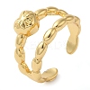 Heart Brass Open Cuff Ring for Women LS-RJEW-Z070-05G-03-1