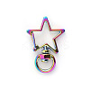 Rainbow Color Zinc Alloy Swivel Lobster Clasps LS-PURS-PW0005-078I-1