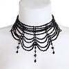 Bohemian Style Glass Multi Layered Choker Necklaces for Women FS-WG32393-01-1