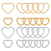 24Pcs 4 Style 201 Stainless Steel Linking Rings STAS-HY0001-19-1