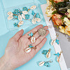 16Pcs 8 Styles Natural Shell Pendant Decorations HJEW-GO00214-3