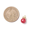 12Pcs Glass Pearl Charms PALLOY-TA00294-2