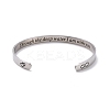 Tarnish Resistant 304 Stainless Steel Infinity Heart Open Cuff Bangle LS-BJEW-G653-03P-2