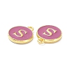 Golden Plated Alloy Enamel Charms ENAM-XCP0001-13S-3