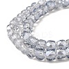 Electroplate Transparent Glass Beads Strands GLAA-C029-03A-03-3