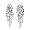 Leaf Tassel Brass Chandelier Earrings FS-WGB1A2D-02-3