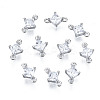 Long-Lasting Plated 925 Sterling Silver Cubic Zirconia Links LS-STER-ZX003-03P-NF-1