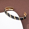 304 Stainless Steel Enamel Bangles for Women LS-BJEW-H637-01G-3