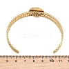 304 Stainless Steel Blank Cuff Bangle Bases with Flat Round Tray SA-CBA82C8-05B-G-3