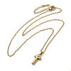 PVD Vacuum Plating 201 Stainless Steel Necklaces NJEW-H033-01G-T-2