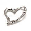 Tarnish Resistant 304 Stainless Steel Heart Linking Rings LS-STAS-L162-10-2