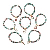 Polymer Clay Beaded Stretch Bracelets BJEW-JB11162-1