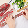 Ethnic Style Embroidery Polyester Ribbons OCOR-WH0060-33B-3