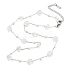 Opalite Nuggets Link Chain Necklaces NJEW-H041-06P-02-1