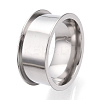 201 Stainless Steel Grooved Finger Ring Settings STAS-WH0047-8mm-20S-2